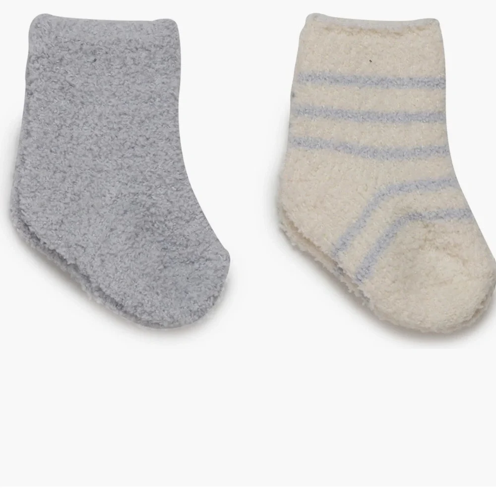NWT Barefoot Dreams CozyChic® 2 Pair Infant Sock Set - 0-6 mos.